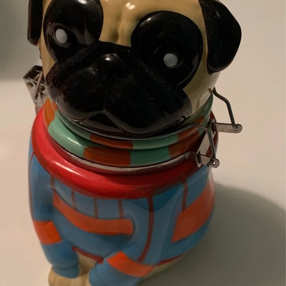 Cute Pug hinged jar - Picture 2 of 3